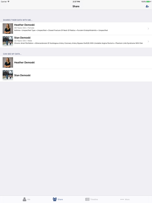 myFHR by CareEvolution ipad screenshot 4