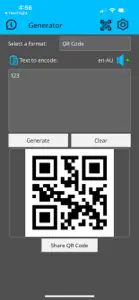 Barcode generator and scanner screenshot #1 for iPhone