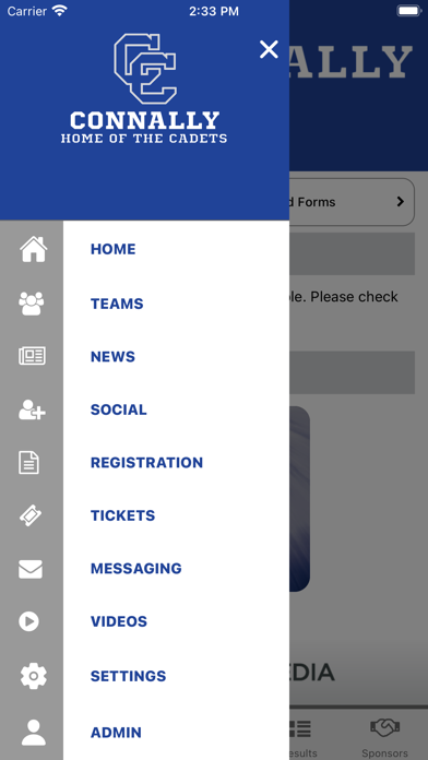 Connally Athletics Screenshot