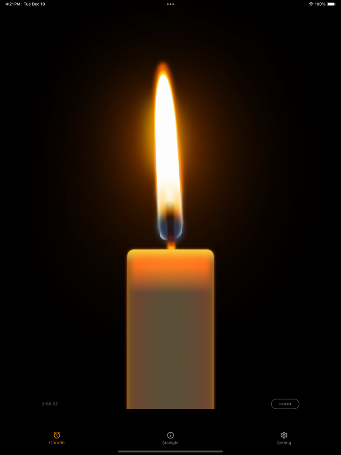 Candlelight zone out timer