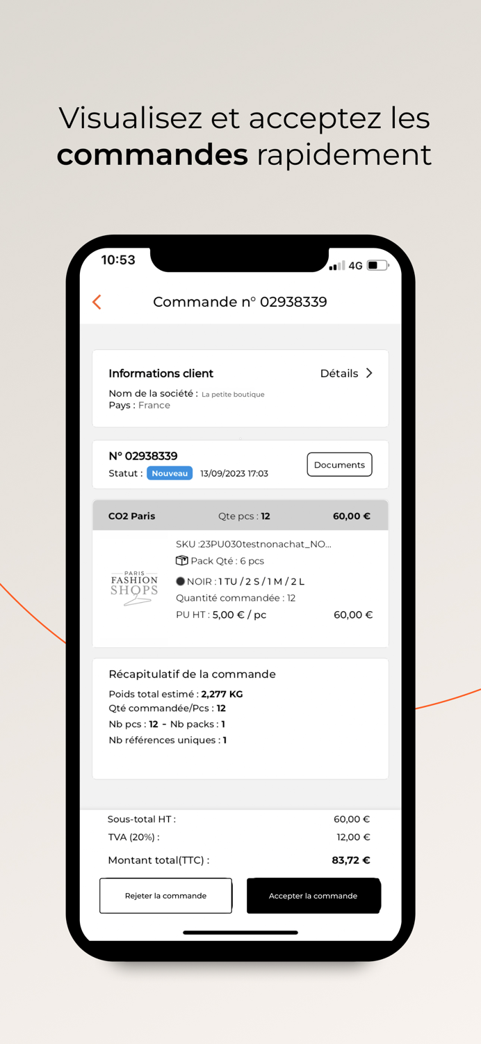 PFS - Back Office Grossiste