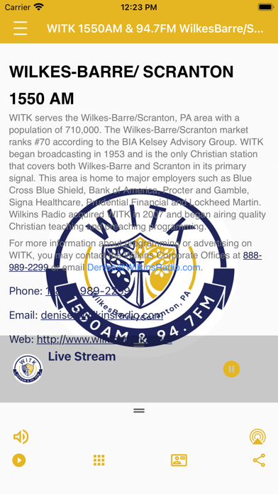 WITK AM1550 & FM94.7 Screenshot 4 - AppWisp.com WITK AM1550 & FM94.7 Screenshot 4 - AppWisp.com