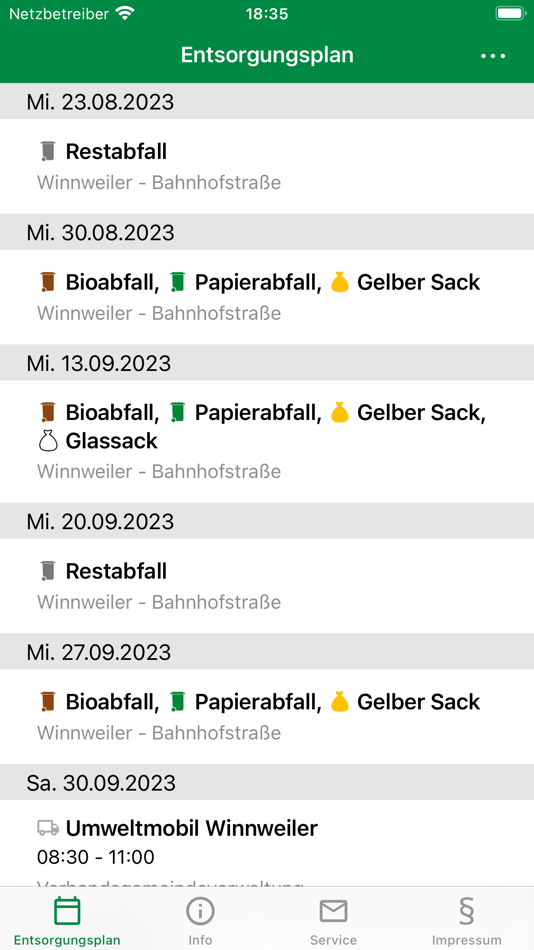#1. Abfall-App Donnersbergkreis (iOS) Podle: Matthias Roth