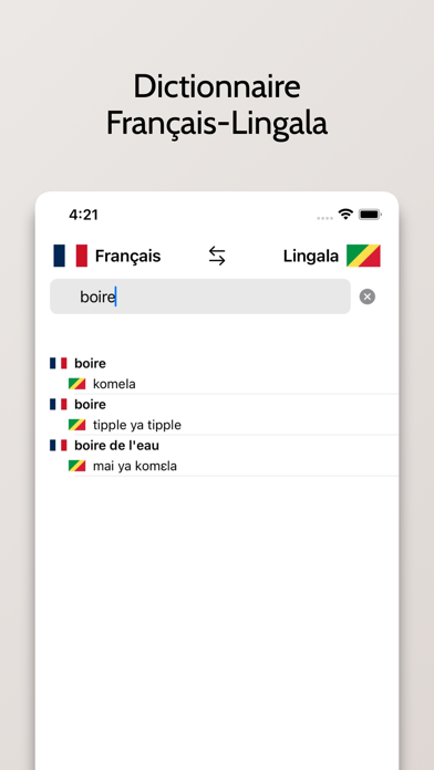 Dictionnaire Lingala-Français Screenshot