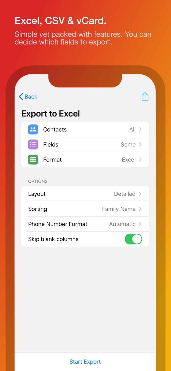 Export Contacts Pro