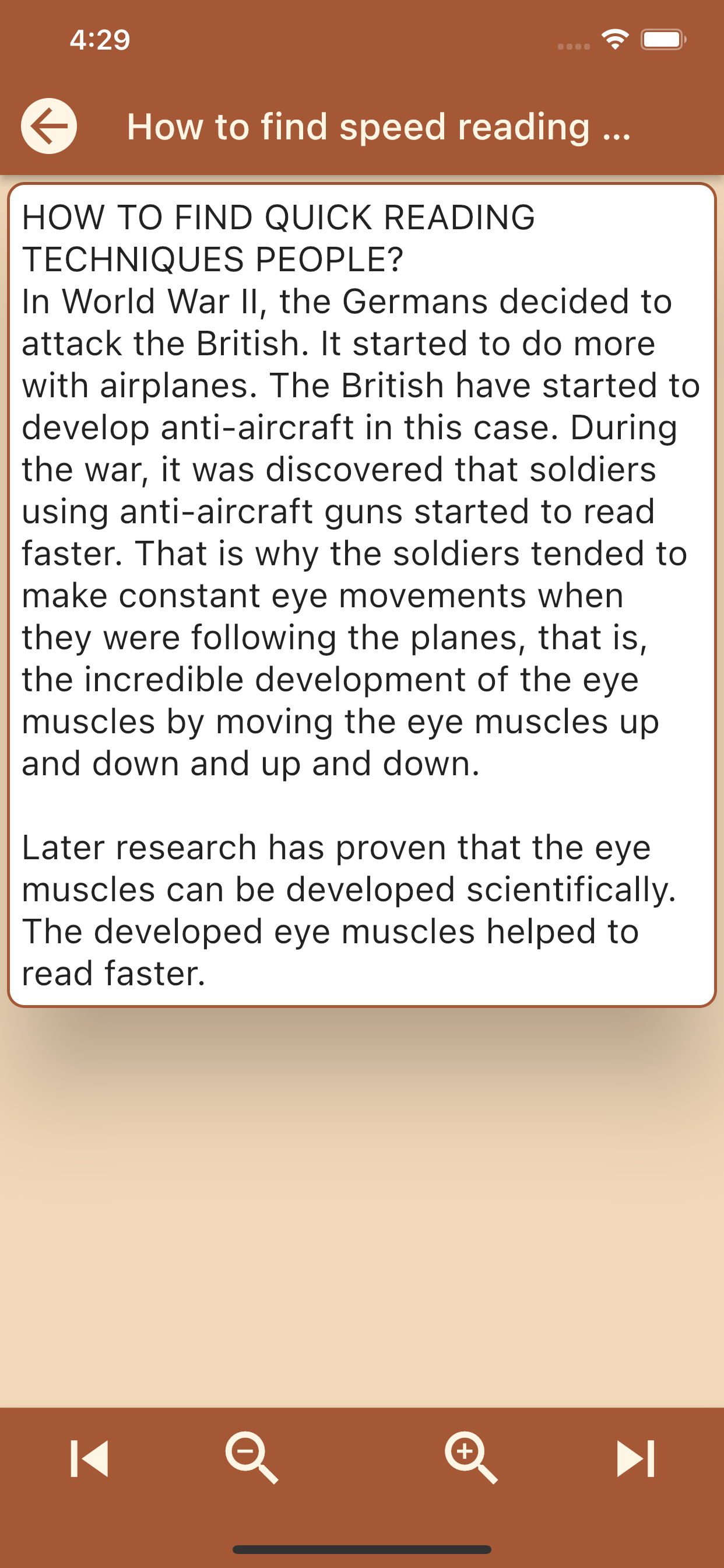 Speed Read Exercises Pro