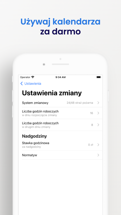 Kalendarz zmianowy Screenshot