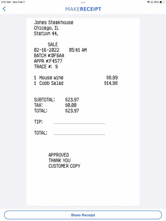 Screenshot #6 pour Make Receipt