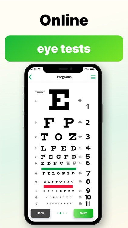 Eye exercises and Vision test