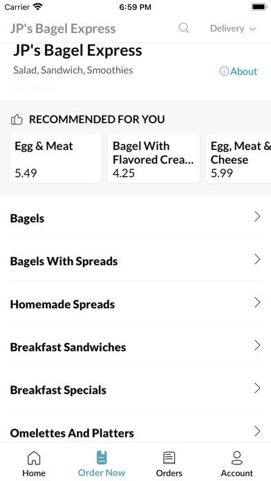 JPs Bagel Express Hoboken Screenshot 3 - AppWisp.com JPs Bagel Express Hoboken Screenshot 3 - AppWisp.com