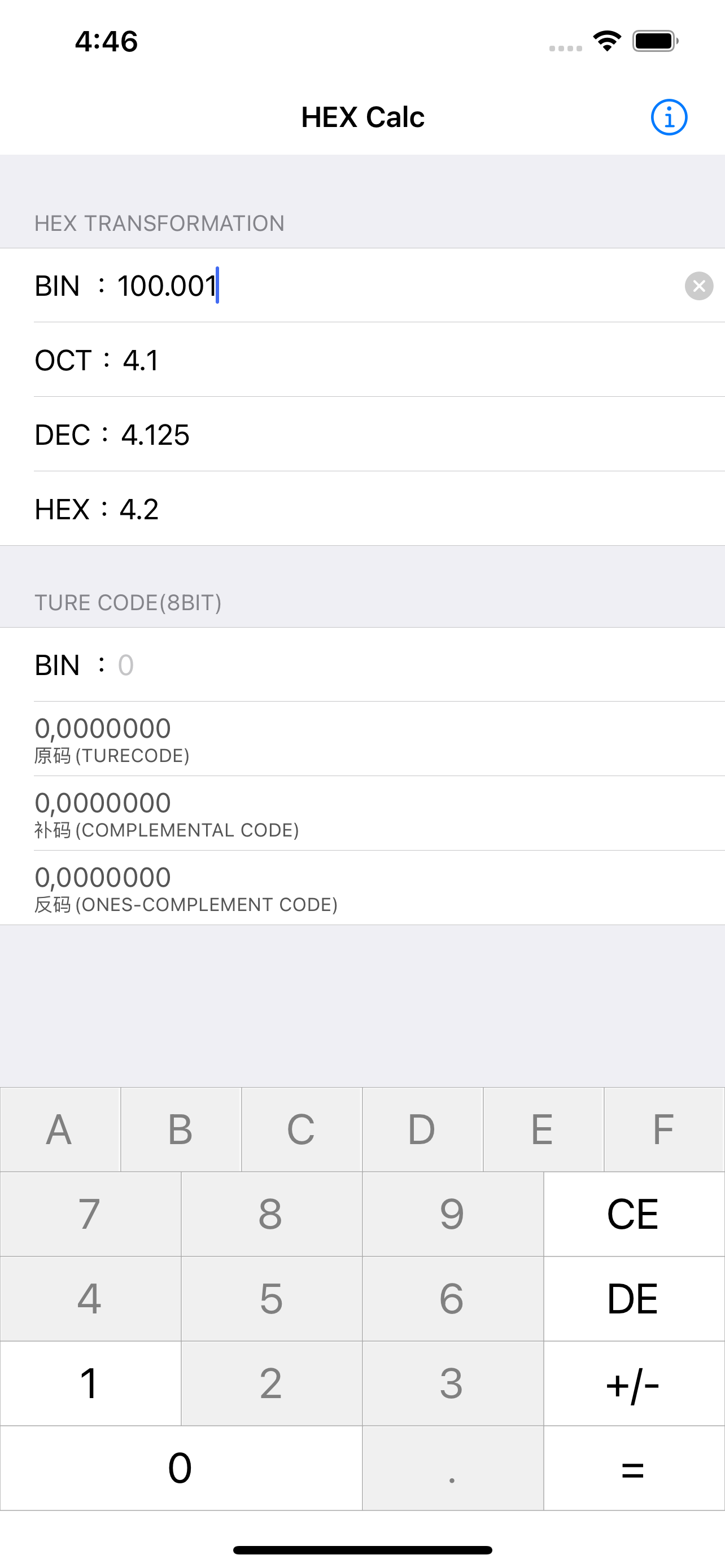 HEXCalc(binary conversion)