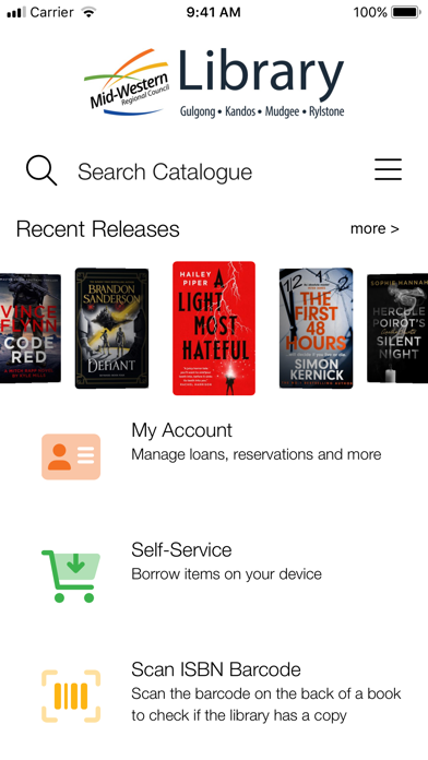 Mid-Western Regional Library Screenshot