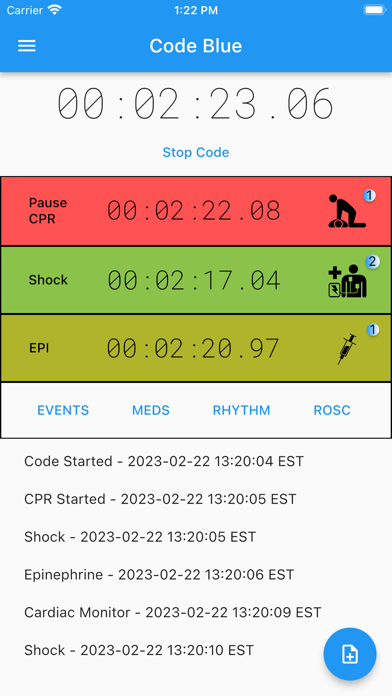 Screenshot #1 pour Code Blue: CPR Event Timer