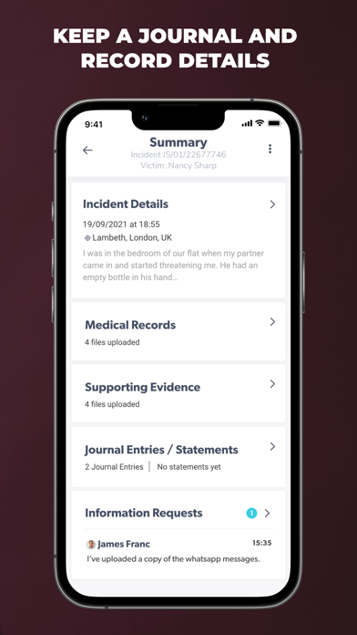 Injury Capture Screenshot
