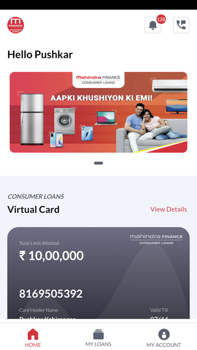 Mahindra Finance Consumer Loan Screenshot