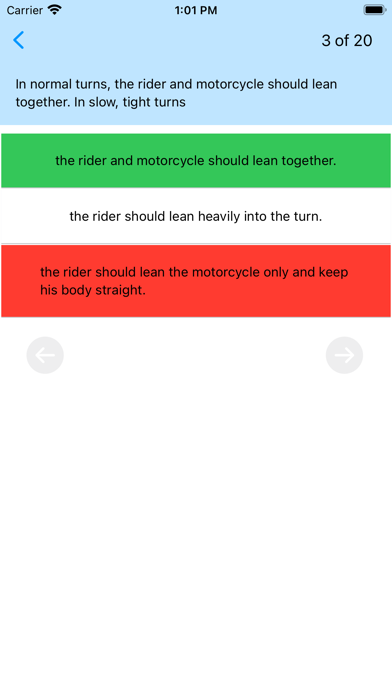 Motorcycle Permit Test Lite Screenshot