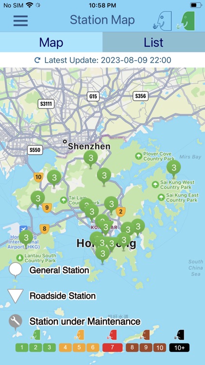 HK AQHI 香港空氣質素健康指數