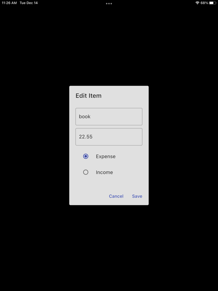 Income and Expense Tracker