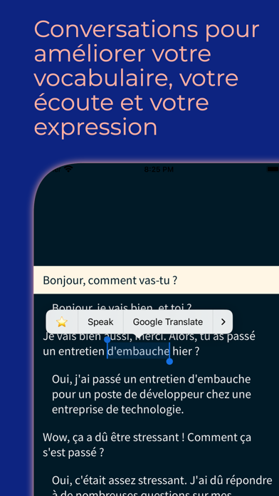 Screenshot #3 pour Parlez Couramment : Français