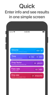 drip rate: iv drip rate calc iphone screenshot 1