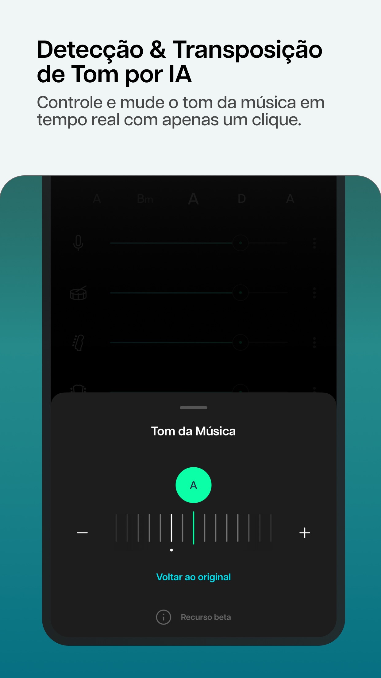 Screenshot do app Moises: O App do Músico