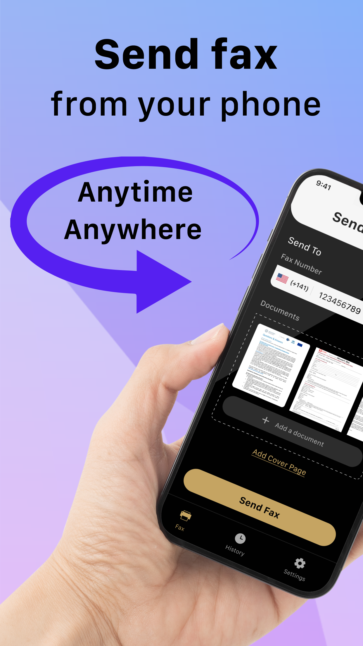 Fax on the go: EazyFax screenshot 1