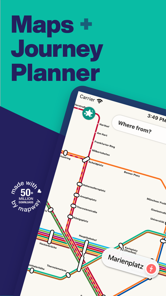 #1. Munich Metro - map & route (iOS) By: Mapway Limited
