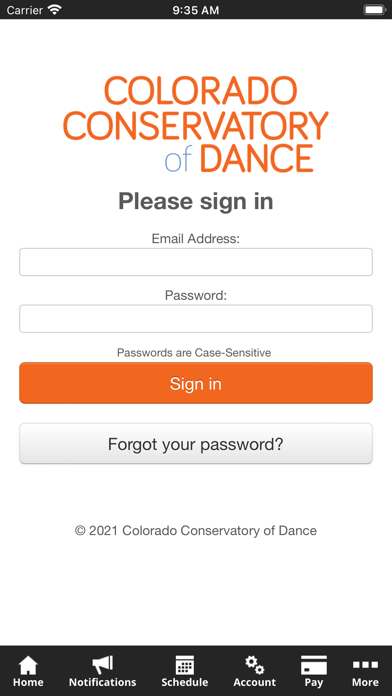 Colorado Conservatory of Dance Screenshot
