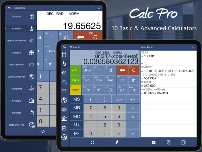 Calc Pro HD – iPad Calculator