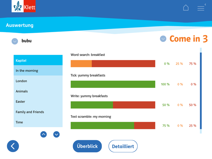 Come in - Wortschatz üben