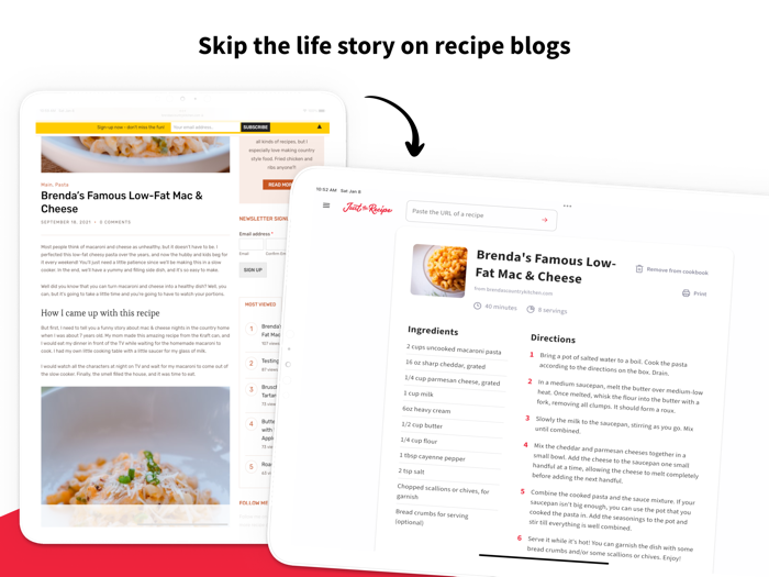 Just the Recipe Cook smarter