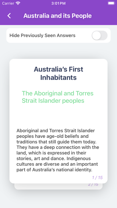 AU Citizenship Preparation Screenshot