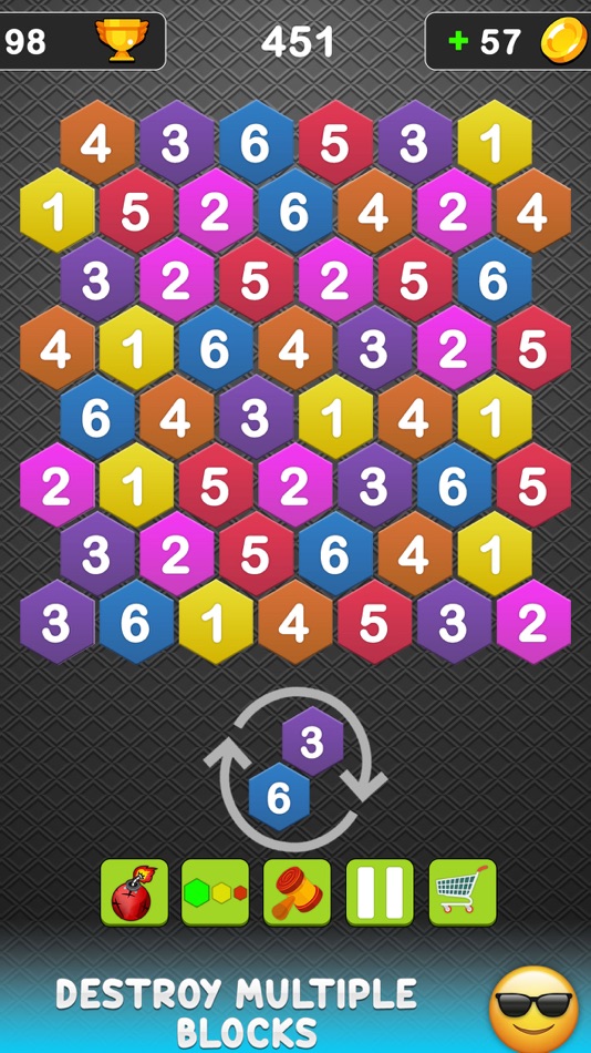 #2. Hexa Merge Puzzle (iOS) 由: Muhammad Kamran Afzal