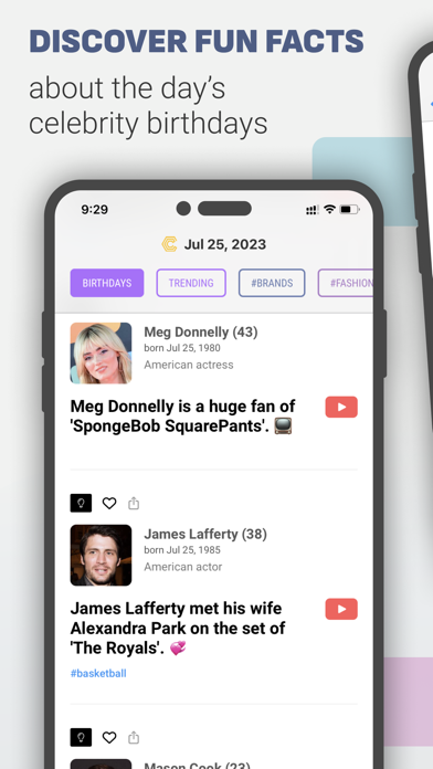 Combster: Celebrity Fun Facts Screenshot