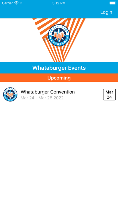 Whataburger Events Screenshot