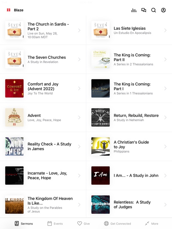 Blaze Christian Fellowship iPad screenshot 1 - Lifestyle app
