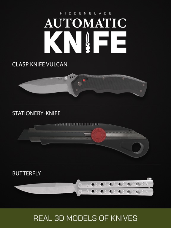 Hidden blade automatic knife