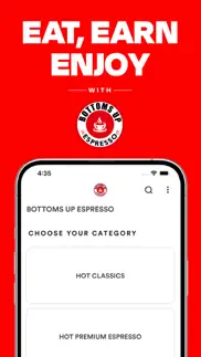 bottoms up espresso ordering iphone screenshot 1