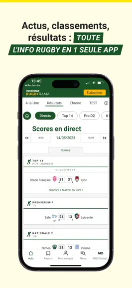 Game screenshot Rugbyrama - Midi Olympique apk