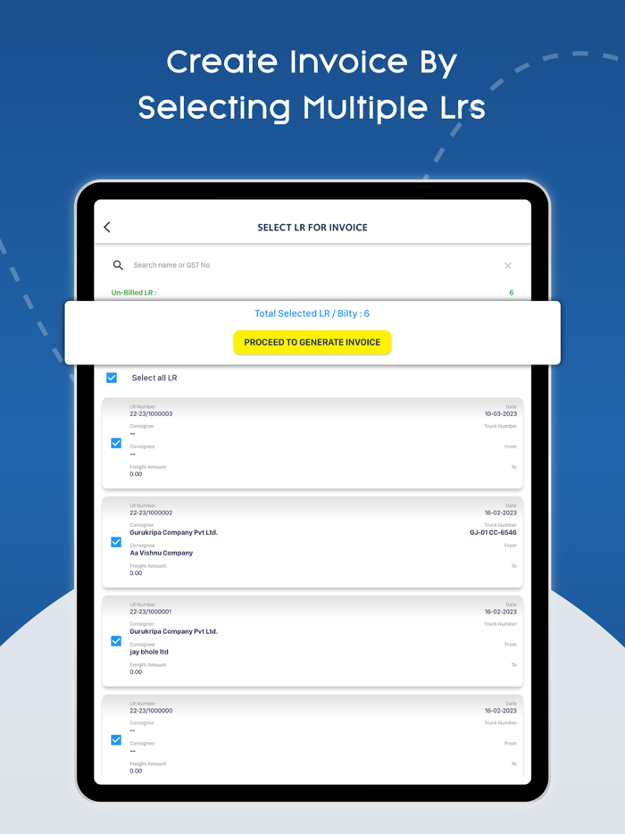 Online LR Transport LR - Bilty