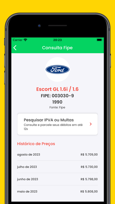 IPVA - Tabela Fipe pela placa Screenshot 4 - AppWisp.com IPVA - Tabela Fipe pela placa Screenshot 4 - AppWisp.com