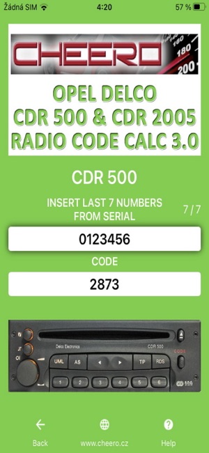 RADIO CODE for OPEL DELCO 500 im App Store