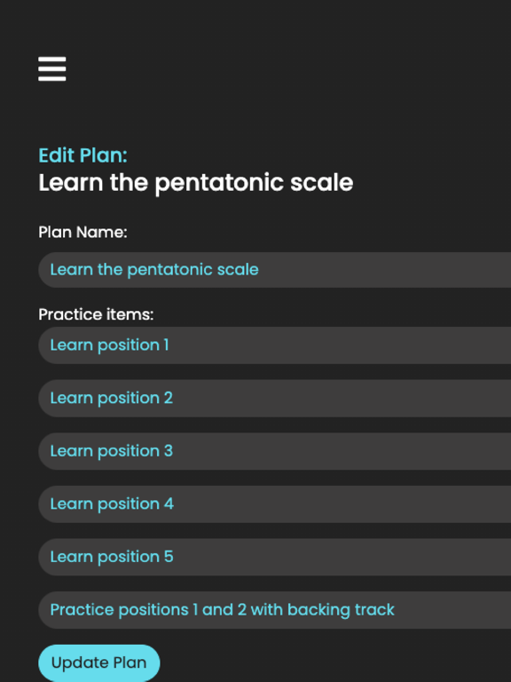 Screenshot #5 pour Guitar Practice Planner & Log