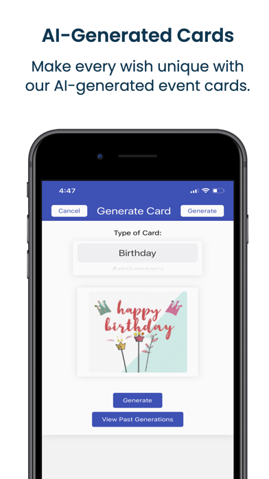 Birthday AI Reminders & Cards Screenshot