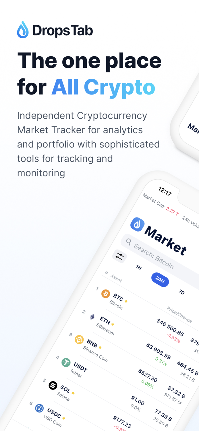 DropsTab Crypto and Portfolio