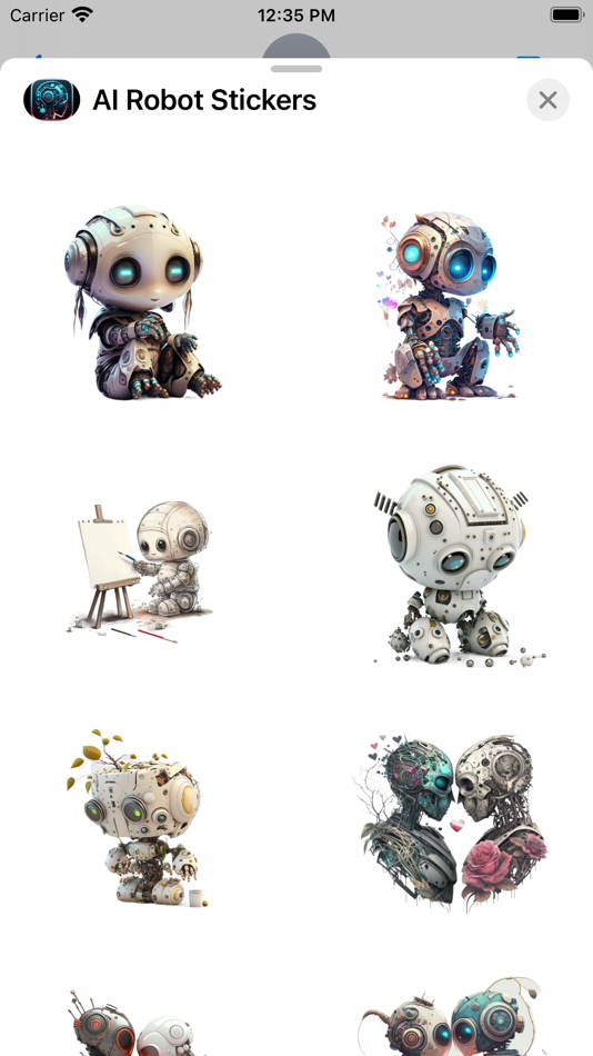 #3. AI Robot Stickers (iOS) 由: Di Nerd Apps LLC