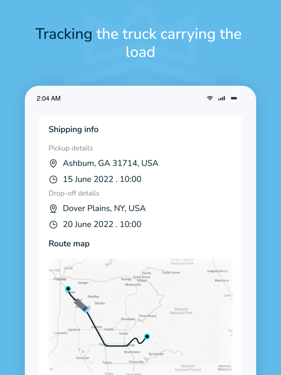Cargo travels iPad screenshot 1 - Business app