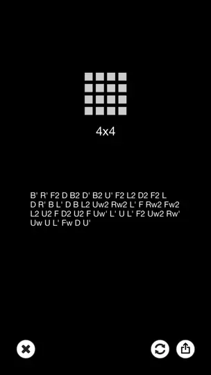 Скриншот CubeScrambler Lite на iPhone 4