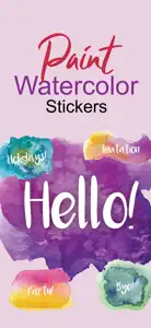 Paint Watercolor Stickers Pack screenshot #2 for iPhone