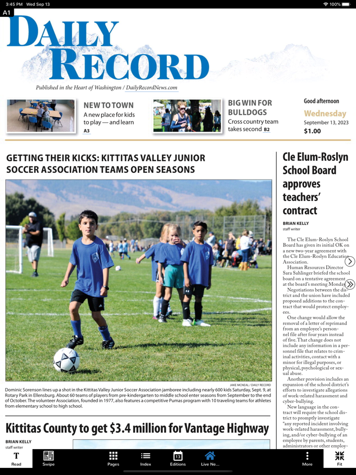 Ellensburg Daily Record